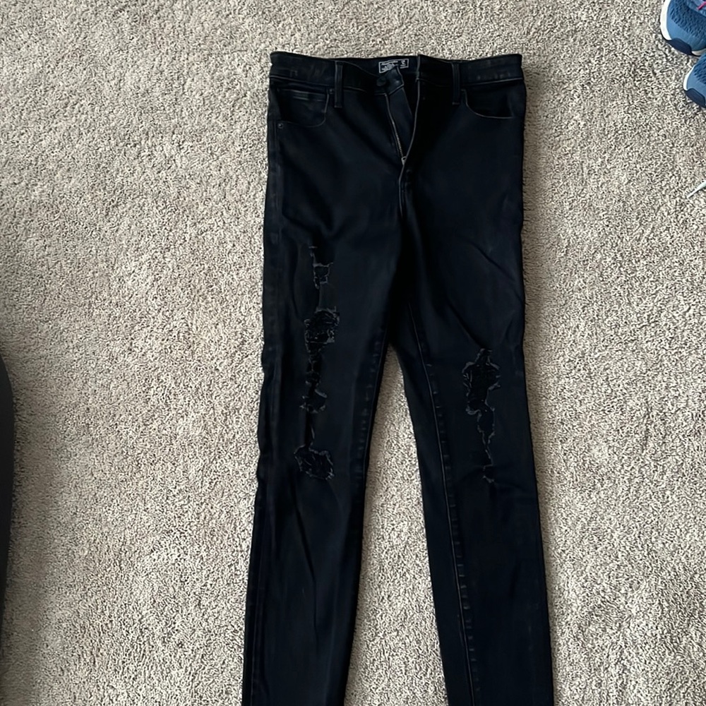 Black Abercrombie skinny jeans